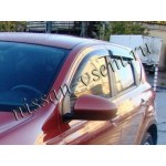 Дефлекторы боковых окон 4 шт. темные (ветровики) EGR Nissan Qashqai 2007- / 2010-13 (Ниссан Кашкай J10 (2007-2013)