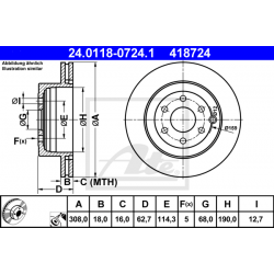 Диск тормозной задний (1шт.) ОРИГИНАЛ Nissan Pathfinder R51 '05- (Ниссан Патфайндер R51)