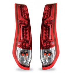 Фонари задние (лев+прав комплект) ТЮННИНГ диоды красные внутри хром Nissan X-Trail T31 '07- (Ниссан Икс-Трейл T31)