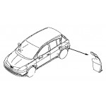 Грязезащитная накладка бампера левая Nissan Tiida C11X (H/B) (подкрылок задний) (Ниссан Тиида C11)