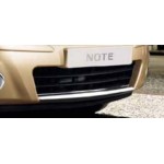 Накладка на передний бампер (серебристая) Nissan Note E11 '06- (Ниссан Ноут E11)
