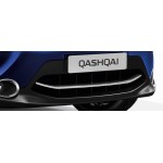 Накладка на решетку переднего бампера (молдинг хром) Nissan Qashqai J11 '2014- (Ниссан Кашкай J11)