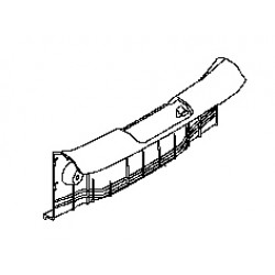 Накладка на заднюю панель кузова под замок (бежевая) Nissan Tiida C11 H/B (Ниссан Тиида C11)
