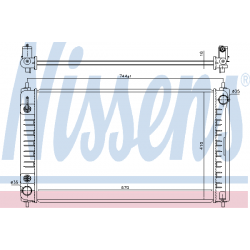 Радиатор охлаждения AT (2.5 / 3.5) (NISSENS) Nissan Teana L33 '2014- / Teana J32 '08-14 (Ниссан Теана L33-J33)