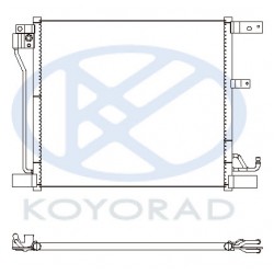 Радиатор кондиционера без осушителя (KOYO) Nissan Juke F15 MR16DDT (Ниссан Жук F15 (2011-)