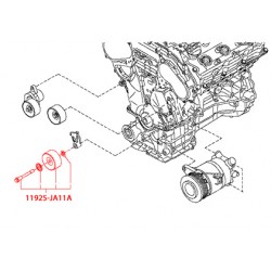 Ролик приводного ремня A/C Nissan Teana J32 / Murano Z51 (VQ25DE / VQ35DE) (Ниссан Мурано Z51)